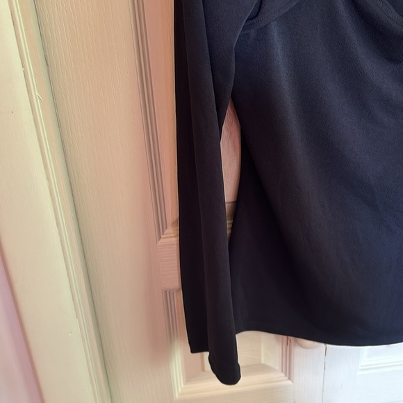 New w Tags Bold Elements Woman Dressy Top Black LS Gold Chain at the Neck Size M - Picture 3 of 5